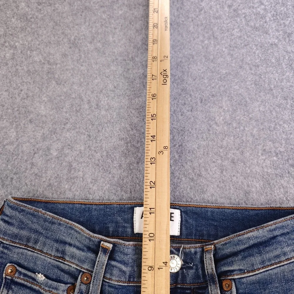 Agolde Jeans Women's 26 Blue Skinny Distressed Ripped Knee Denim Medium Wash